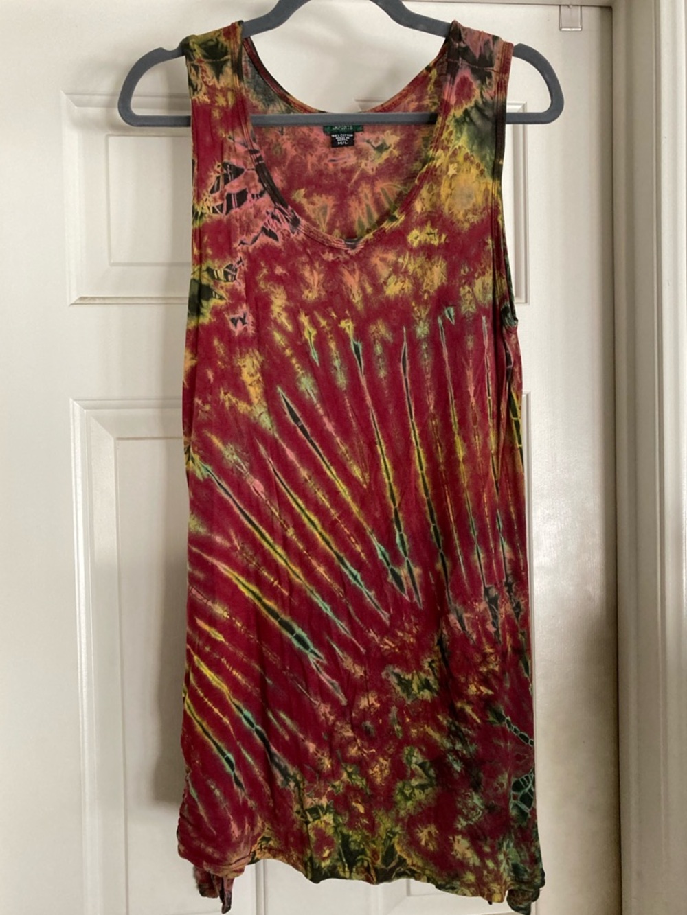Kathmandu Tie-Dye Tank Top - Red, Yellow & Green